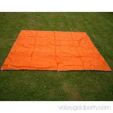 Wealers Outdoor Multi Use Beach Blanket Mat / Camping Canopy Cover / Tent Tarp / Picnic Throw with Nylon Pouch & 4 Stakes / Pegs - 6.5 X 6.5 Feet